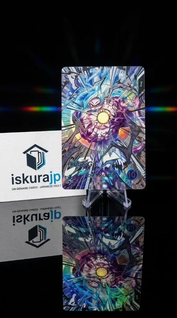 Dragon Ball GT Goku card with iskurajp brand card before UK dispatch